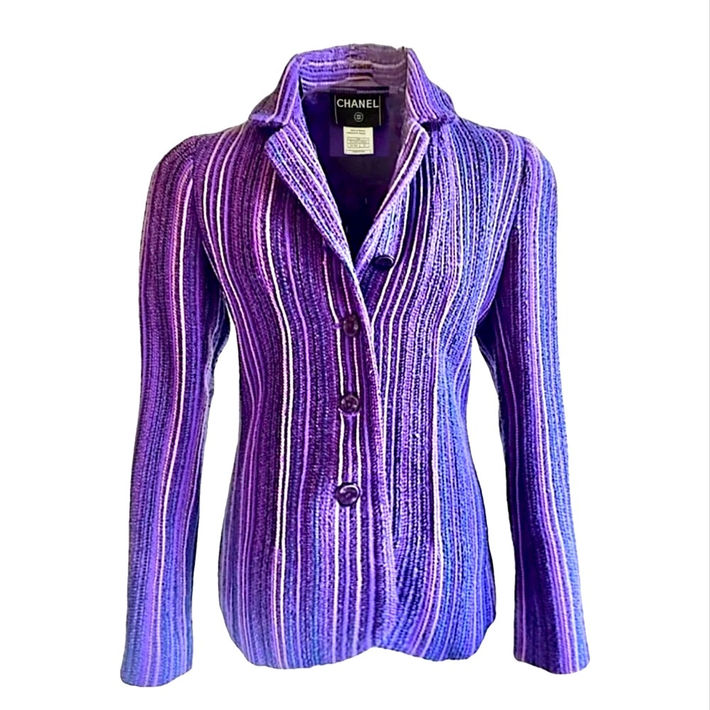 Chanel vintage tweed  metallic blazer, SS 2001
